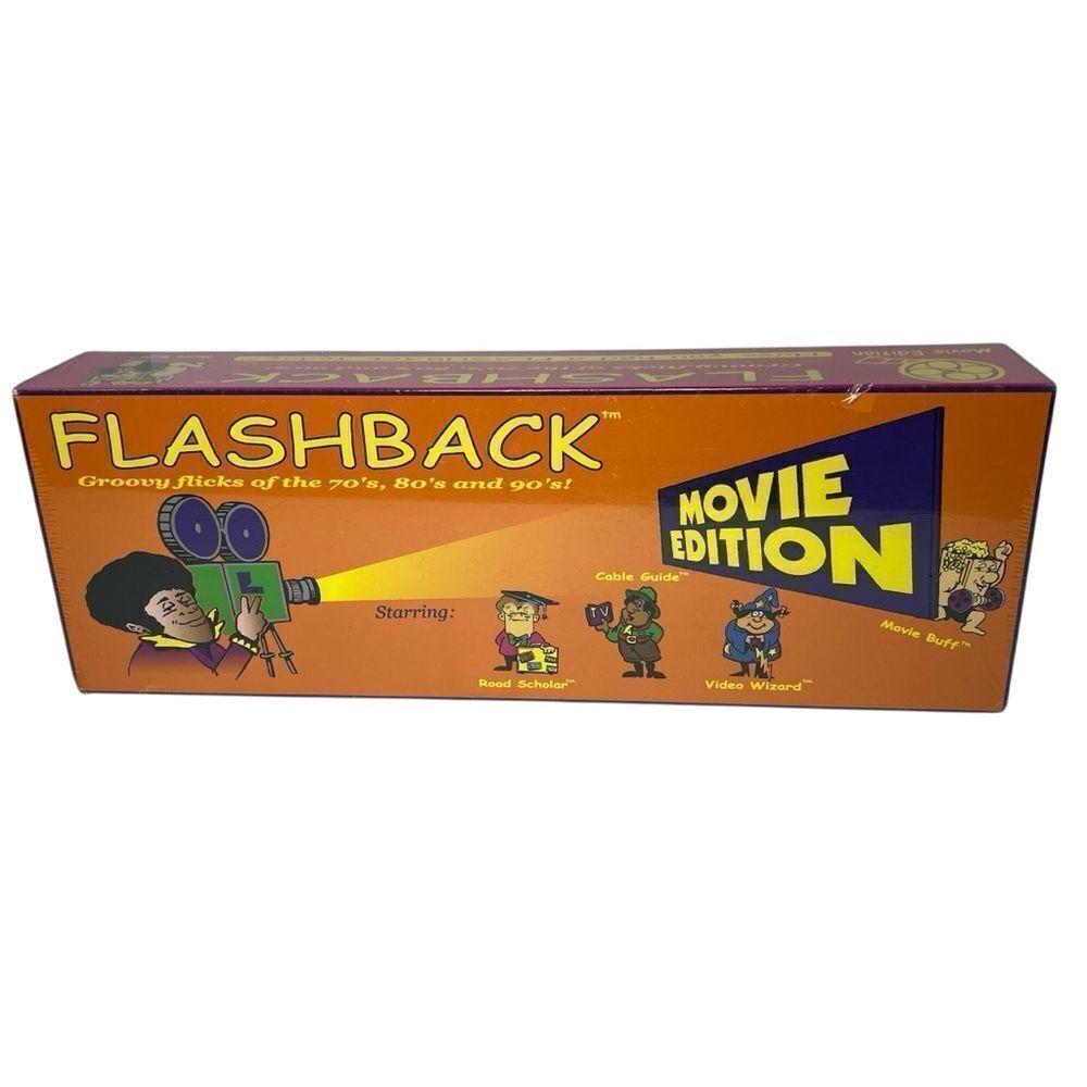 New! Flashback Movie Edition Board Groovy Flicks Of The 70s, 80s, 90s Game